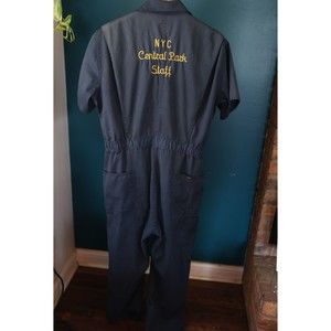Vintage Lee Union-Alls Navy Blue NYC central park staff Coveralls L-XL